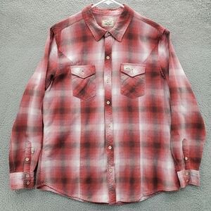 Kimes Ranch Western Shirt Long Sleeve Mens XL Plaid